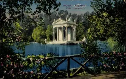 Ak Roma Rom Lazio, Laghetto, Villa Umberto I.