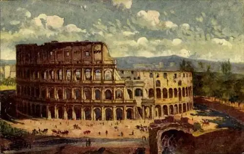 Künstler Ak Roma Rom Lazio, Colosseum