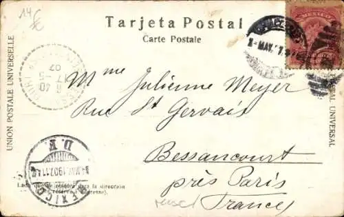 Ak Ciudad de Mexico Mexico City Mexiko Stadt, Chapultepec, Ruderpartie auf dem See