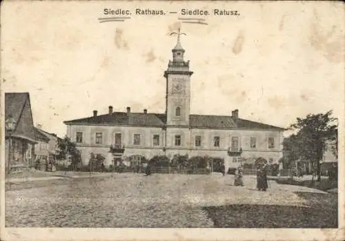 Ak Siedlce Siedlec Polen, Rathaus
