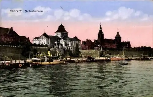 Ak Szczecin Stettin Pommern, Hakenterrasse