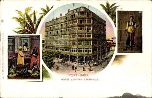 Ak Port Said Ägypten, Hotel Eastern Exchange