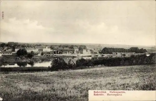 Ak Haderslev Hadersleben Dänemark, Panorama, Hafen