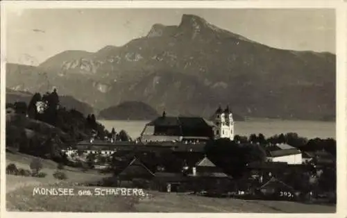 Ak Mondsee Oberösterreich, Panorama, Schafberg