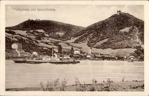 Ak Wien 19, Kahlenberg und Leopoldsberg, Dampfer