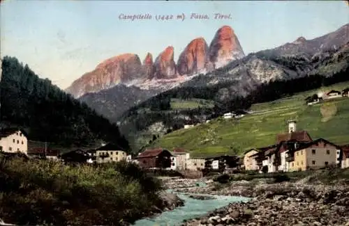 Ak Campitello di Fassa Trentino, Teilansicht