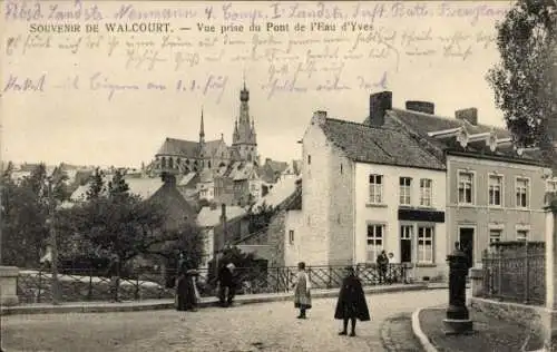 Ak Walcourt Wallonien Namur, Blick vom Pont de l'Eau d'Yves