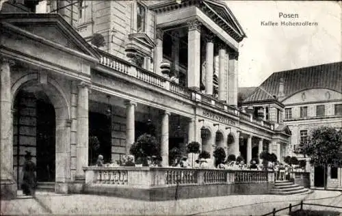 Ak Poznań Posen, Café Hohenzollern