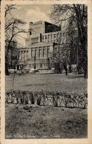 Ak Teplice Šanov Teplitz Schönau Region Aussig, Stadttheater