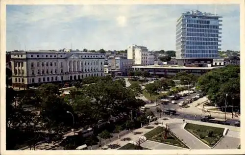 Ak Asunción Paraguay, Plaza de los Heroes, Banco de Fomento, Hotel Guarani