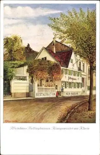 Künstler Ak Behre, E., Bellinghausen Königswinter am Rhein, Weinhaus