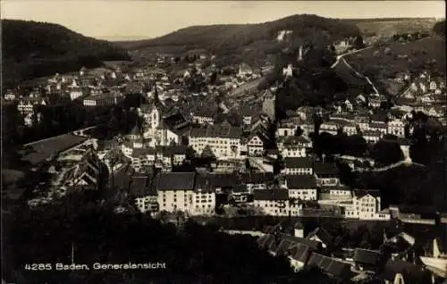 Ak Baden Kanton Aargau Schweiz, Generalansicht