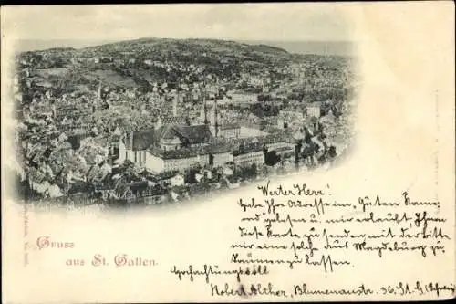 Ak Sankt Gallen Stadt Schweiz, Panorama