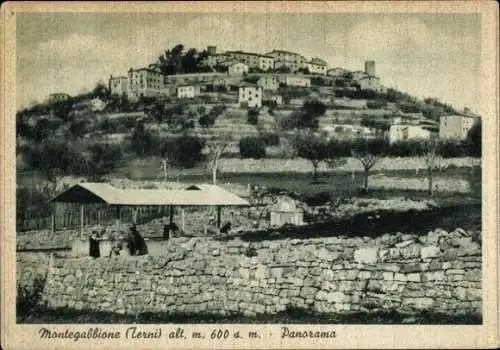 Ak Montegabbione Umbria, Villa Castellani, Panorama