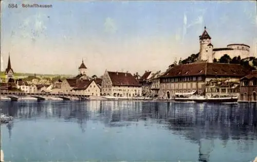 Ak Schaffhausen am Rhein Schweiz, Teilansicht