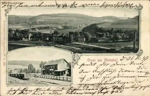 Ak Nierenhof Velbert in Nordrhein Westfalen, Gesamtansicht, Bahnhof