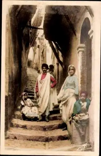 Ak Algier Alger Algerien, Une rue arabe