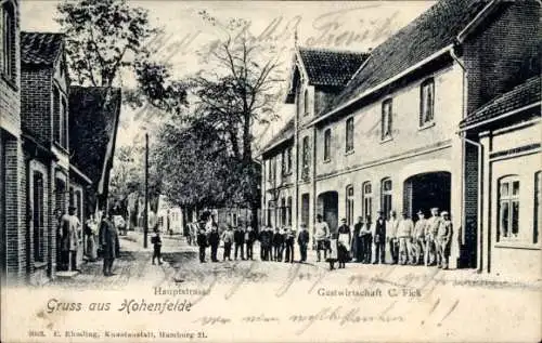 Ak Hohenfelde Kreis Steinburg, Gastwirtschaft, Hauptstraße