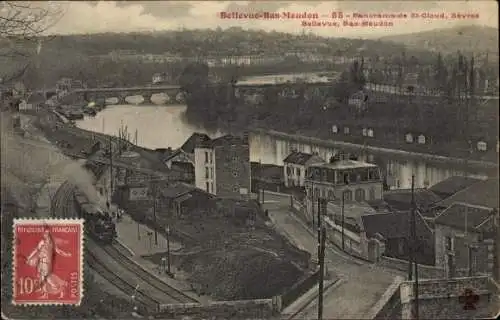 Ak Bellevue Bas Meudon Hauts de Seine, Panorama de Saint Cloud