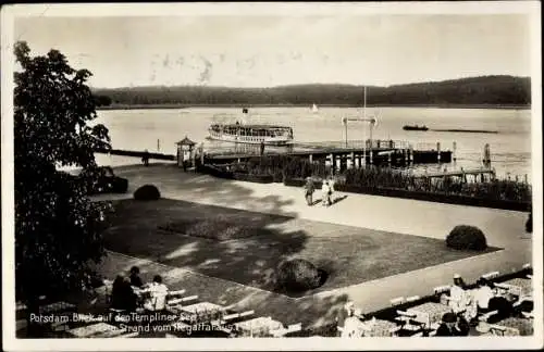 Ak Potsdam in Brandenburg, Partie am Templiner See, Blick vom Regattahaus, Anlegestelle