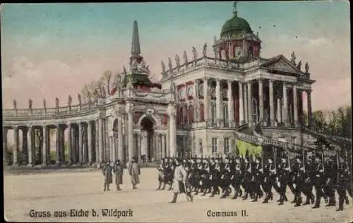 Ak Eiche Potsdam in Brandenburg, Communs II, marschierende Soldaten