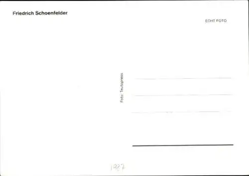 Ak Schauspieler Friedrich Schoenfelder, Portrait, Autogramm, Mütze