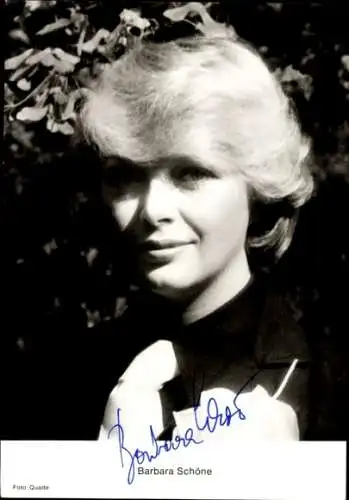 Ak Schauspielerin Barbara Schöne, Portrait, Autogramm