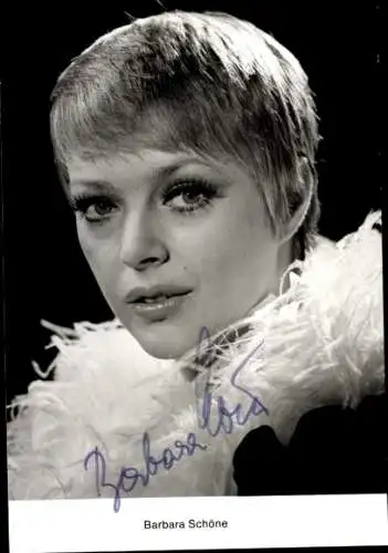 Ak Schauspielerin Barbara Schöne, Portrait, Autogramm