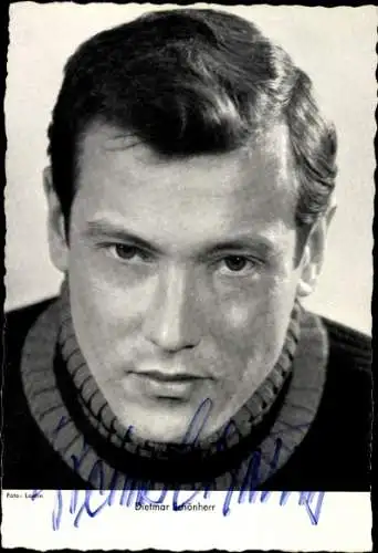 Ak Schauspieler Dietmar Schönherr, Portrait, Autogramm