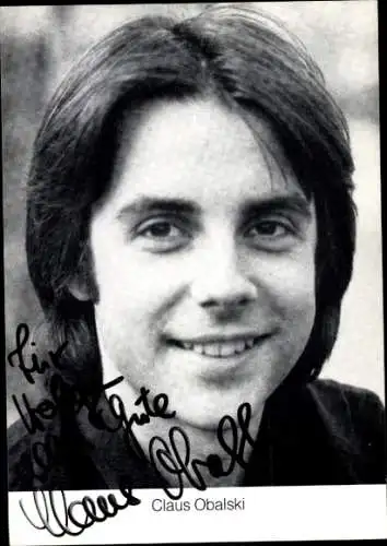 Ak Schauspieler Claus Obalski, Portrait, Autogramm