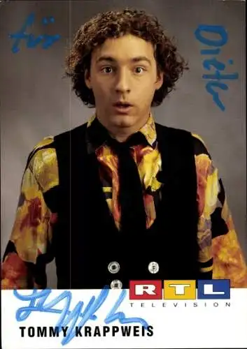 Ak Schauspieler Tommy Krappweis, Portrait, Autogramm, RTL