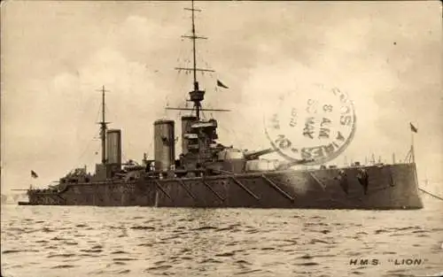 Ak Britisches Kriegsschiff, H.M.S. Lion