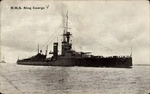 Ak Britisches Kriegsschiff, H.M.S. King George