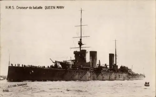 Ak Britisches Kriegsschiff Queen Mary