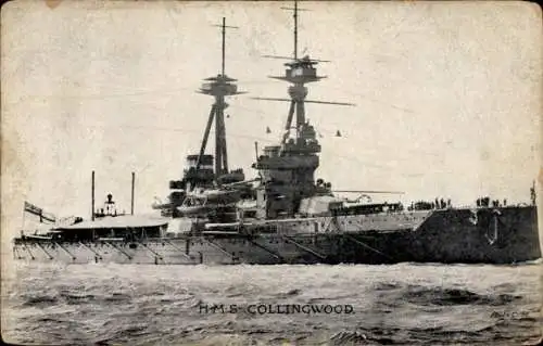 Ak Britisches Kriegsschiff, H.M.S. Collingwood
