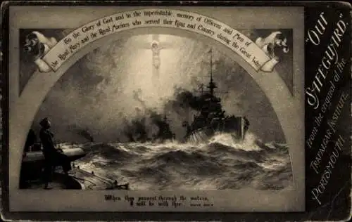 Passepartout Künstler Ak Padday, C.M., Britische Kriegsschiffe, Britische Marine