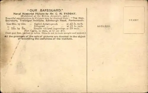 Passepartout Künstler Ak Padday, C.M., Britische Kriegsschiffe, Britische Marine