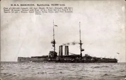 Ak-Schlachtschiff HMS Dominion, King Edward VII-Klasse