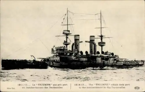 Ak Britisches Kriegsschiff, H.M.S. Triumph
