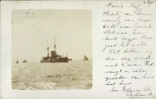Foto Ak Britisches? Kriegsschiff, Britische Marine