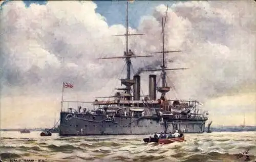 Ak Britisches Kriegsschiff, H.M.S. Ramillies