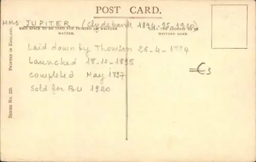 Ak Britisches Kriegsschiff, HMS Jupiter
