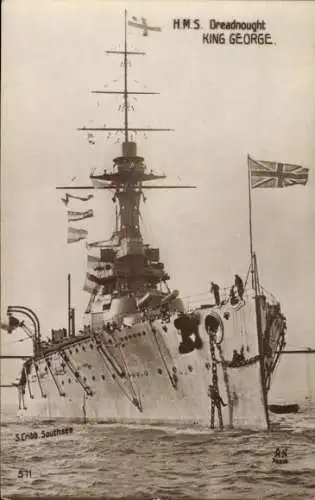 Ak Britisches Kriegsschiff, HMS King George, Dreadnought