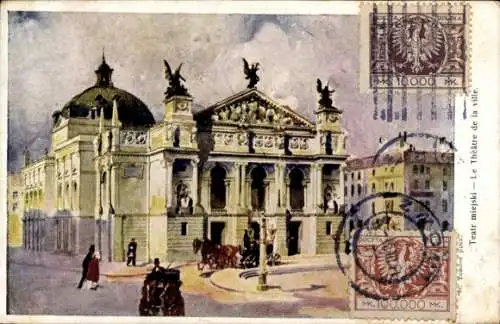 Künstler Ak Tondos, S., Lviv Lviv Lviv Ukraine, Stadttheater