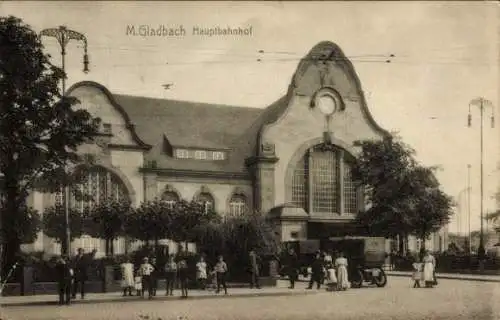 Ak Mönchengladbach am Bas-Rhin, Hauptbahnhof