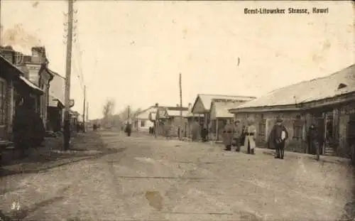 Ak Kowel Ukraine, Brest-Litowsker Straße, Sodaten