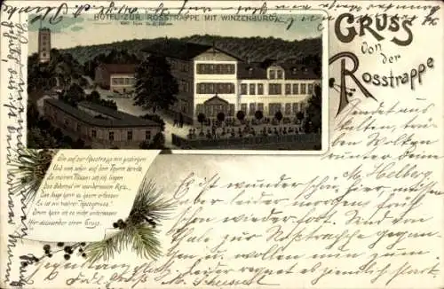 Litho Thale im Harz, Hotel zur Rosstrappe, Winzenburg