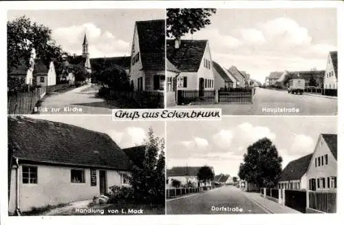 Ak Echenbrunn Gundelfingen im Breisgau, Hauptstraße, Dorfstraße, Handlung, Kirche