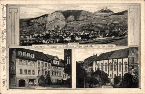 Ak Kahla im Saale Holzland Kreis Thüringen, Konzert-, Theater- und Ballhaus Fürstenkeller