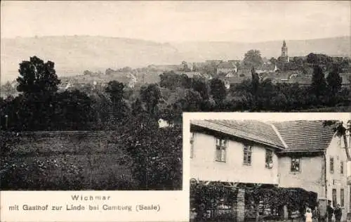 Ak Wichmar Camburg Saale, Gasthof zur Linde, Ort